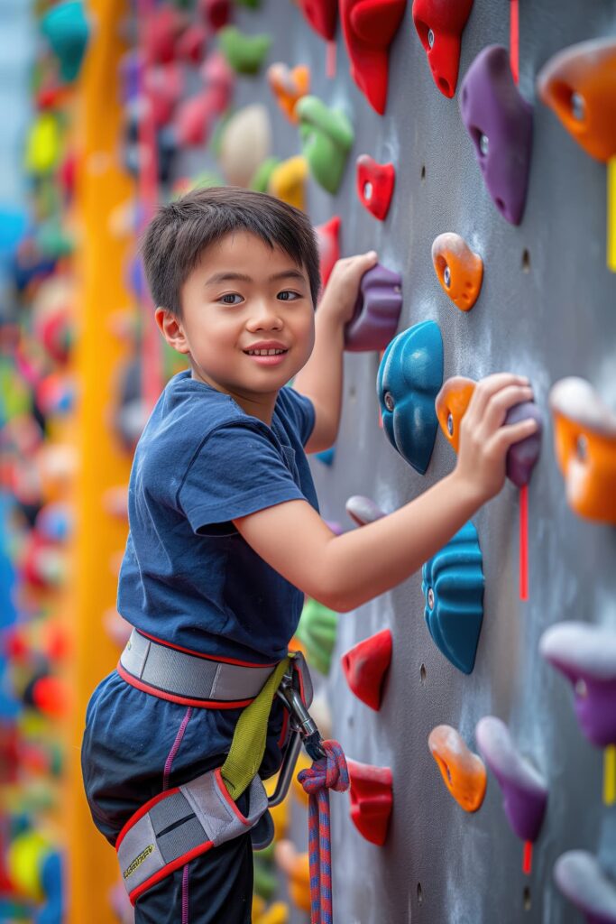 kids climbing school